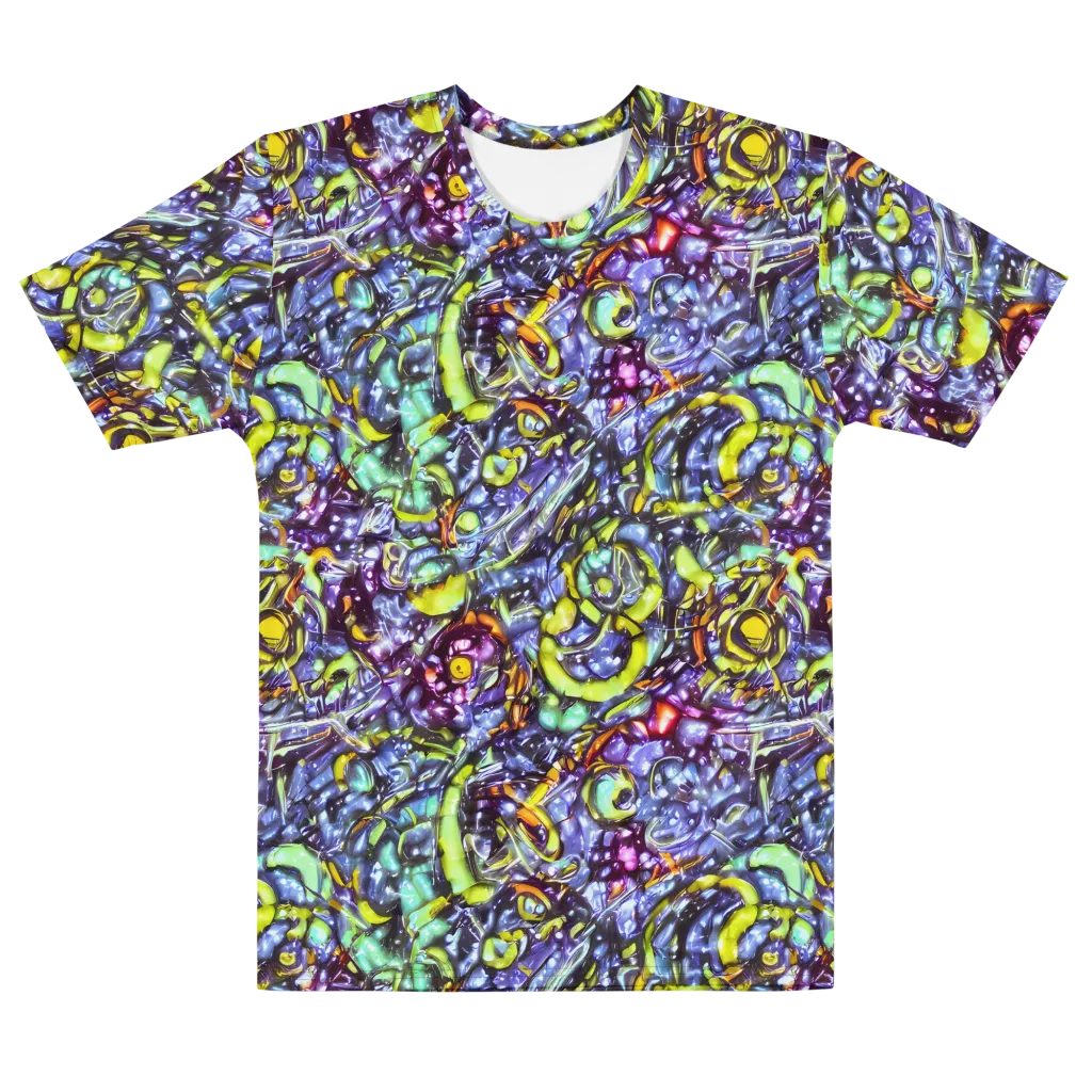 Vivid Whirlpool on Men's Cotton Crew Neck T-Shirt — Front