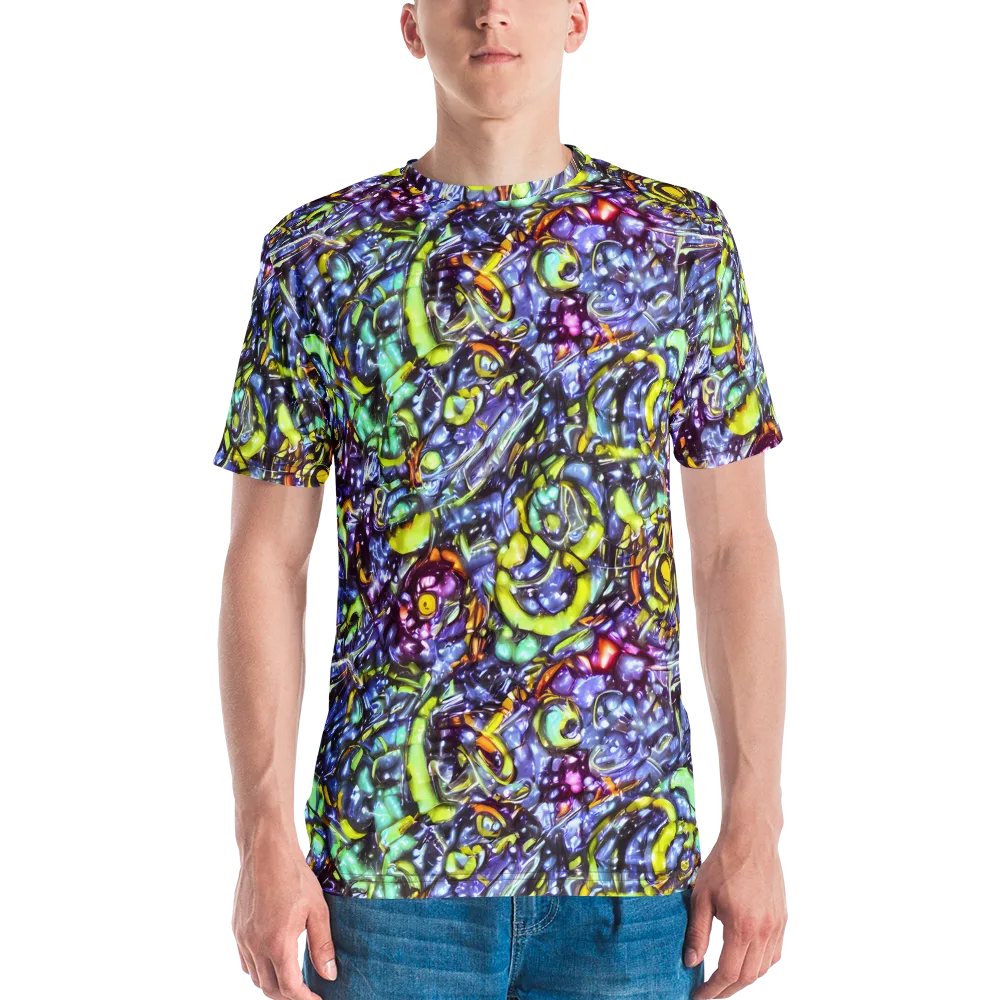 Vivid Whirlpool on Men's Crew Neck T-Shirt — Front