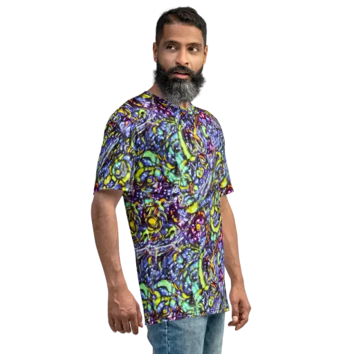 Vivid Whirlpool on a Men's Crew Neck T-Shirt