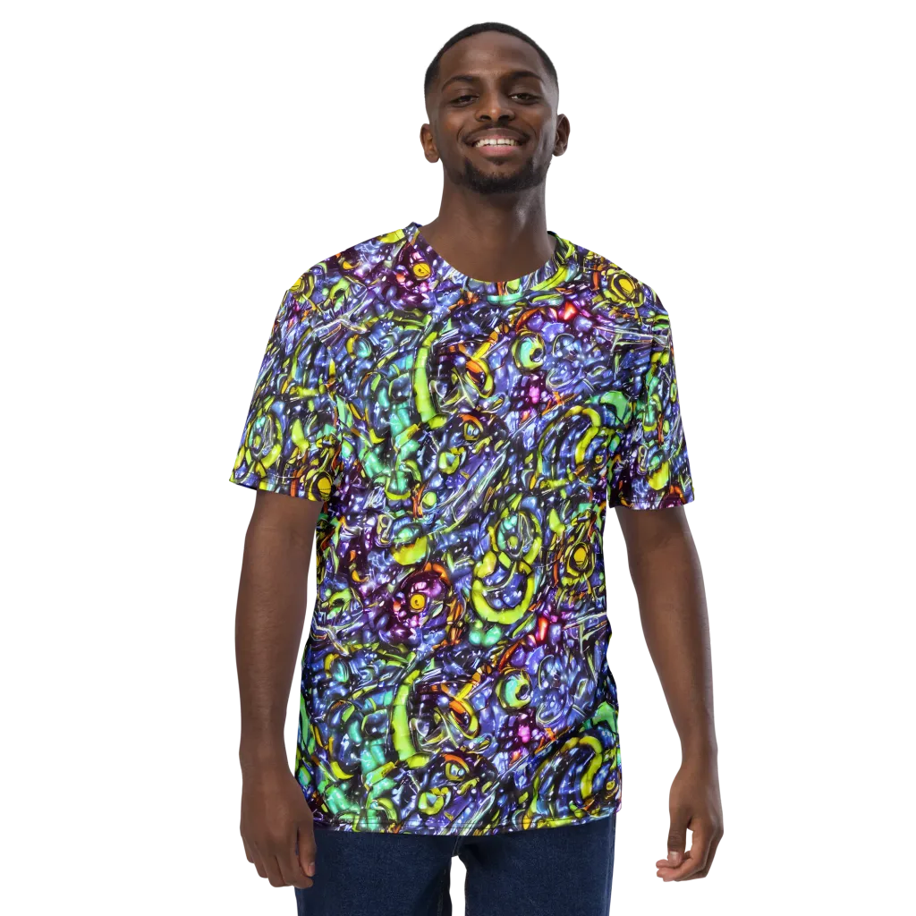 Vivid Whirlpool on Men's Crew Neck T-Shirt — Front