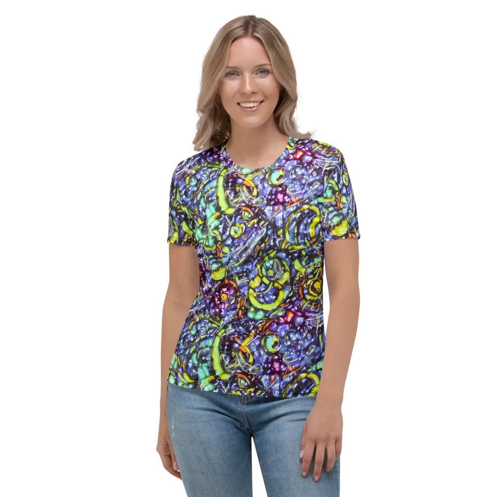 Vivid Whirlpool on Women's Crew Neck T-Shirt — Front