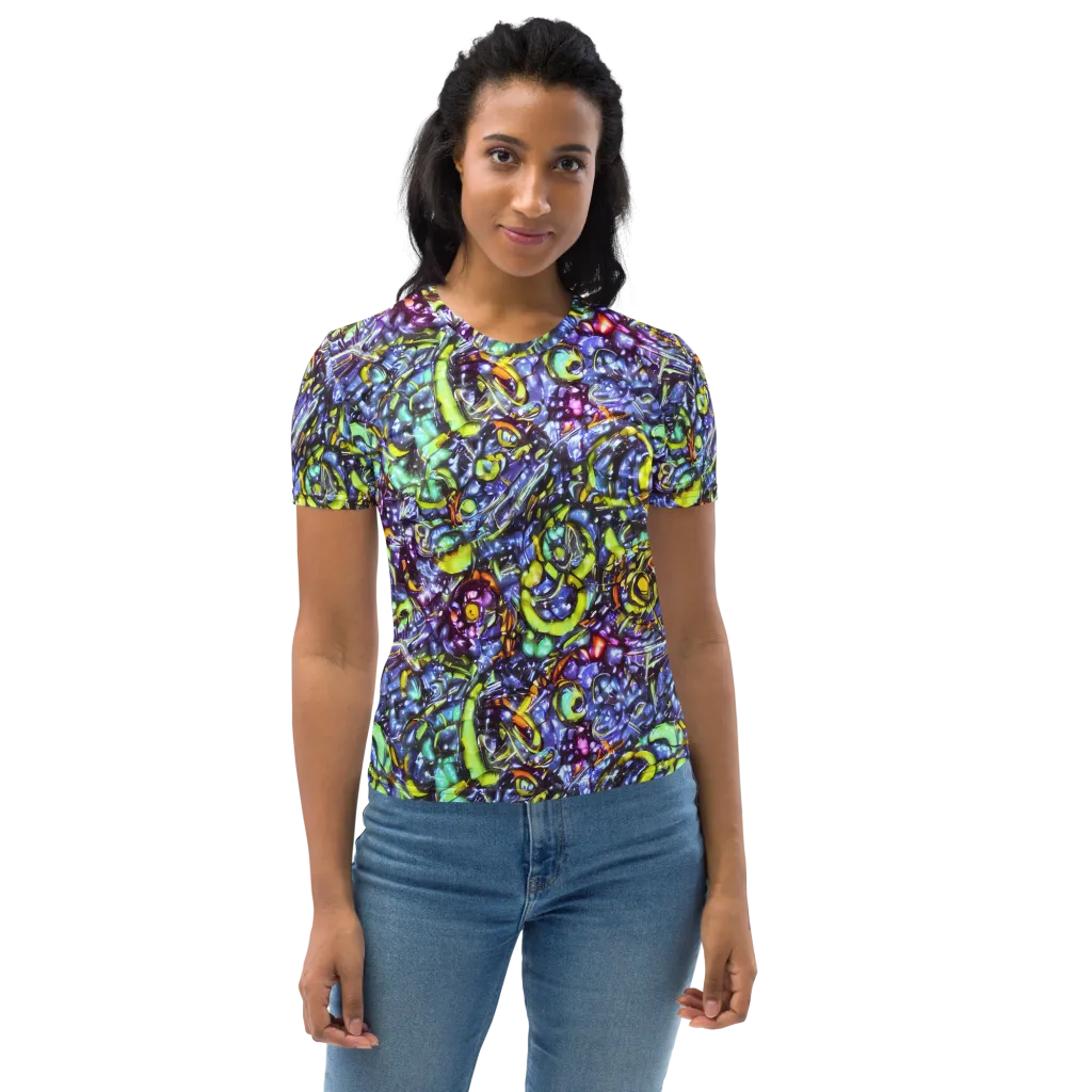 Vivid Whirlpool on Women's Crew Neck T-Shirt — Front