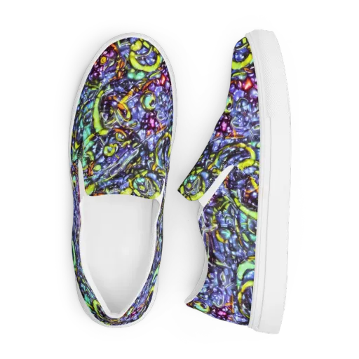 Vivid Whirlpool on a Men's Slip-On Canvas Shoes