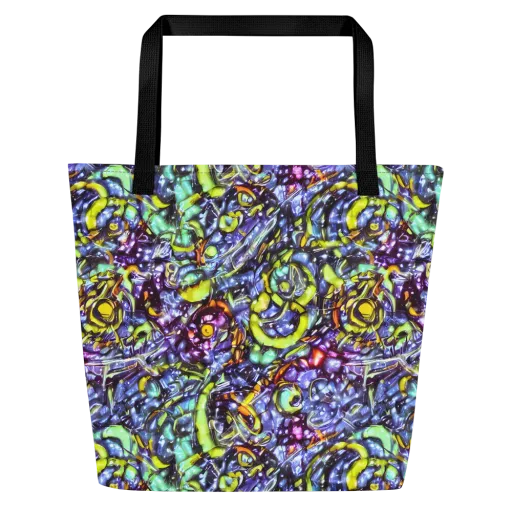 Vivid Whirlpool on a Large Tote Bag W/ Pocket