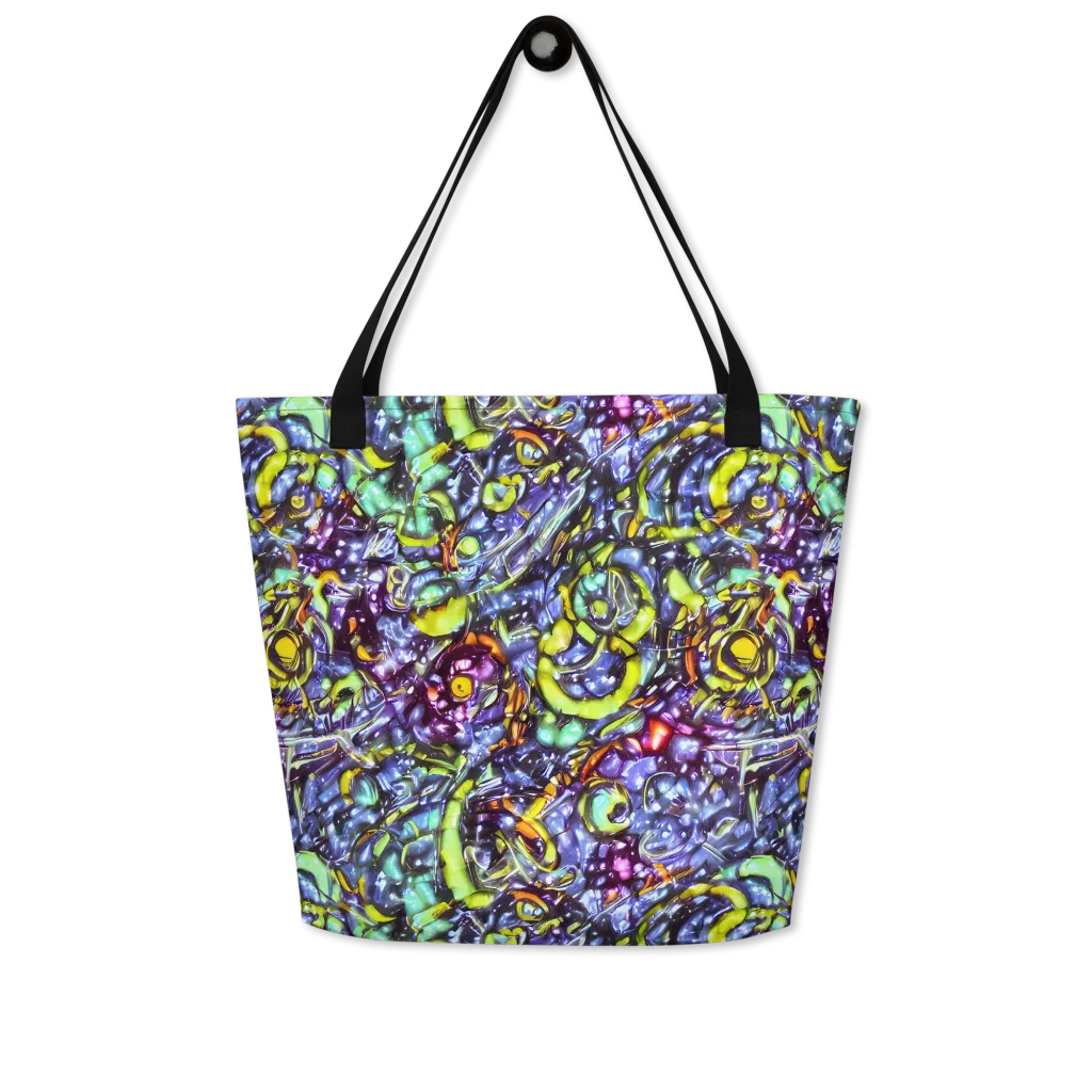 Vivid Whirlpool on Large Tote Bag W/ Pocket — Front