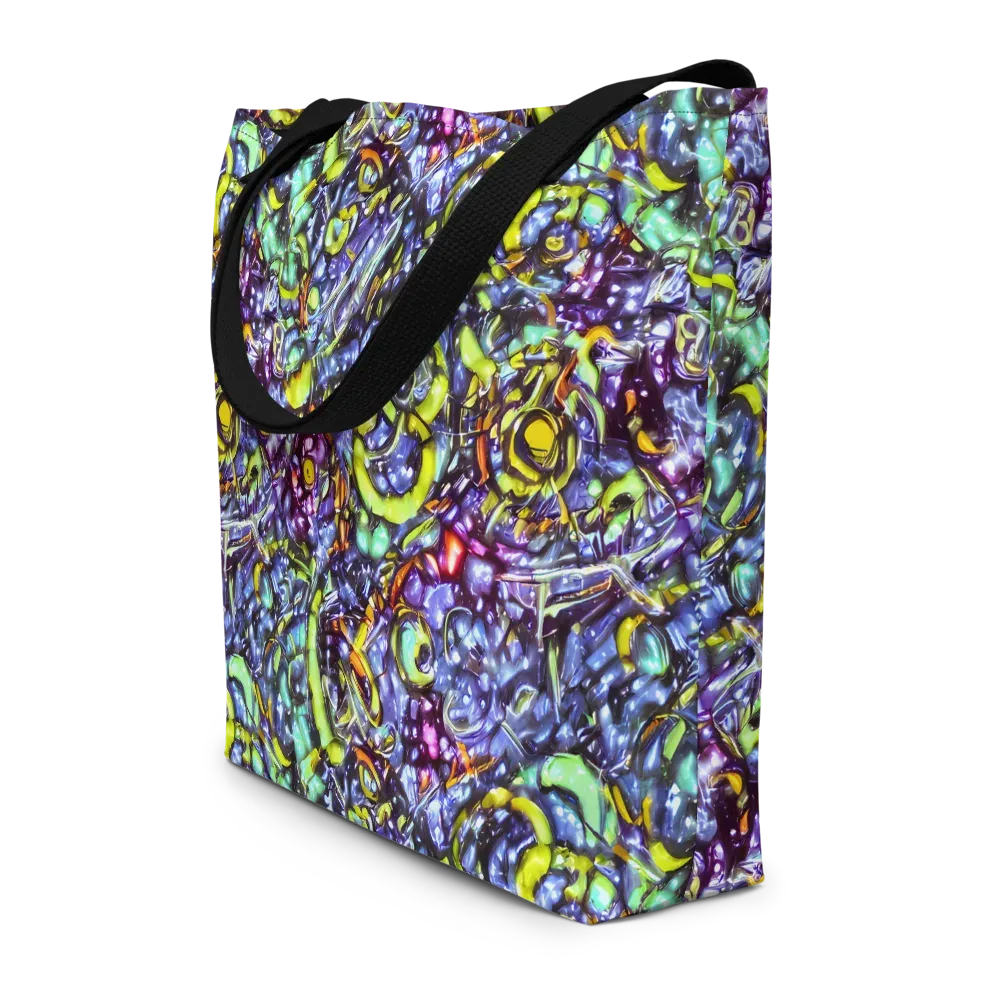 Vivid Whirlpool on Large Tote Bag W/ Pocket — Front