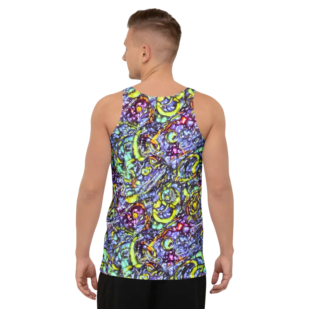 Vivid Whirlpool on Men's Tank Top — Back