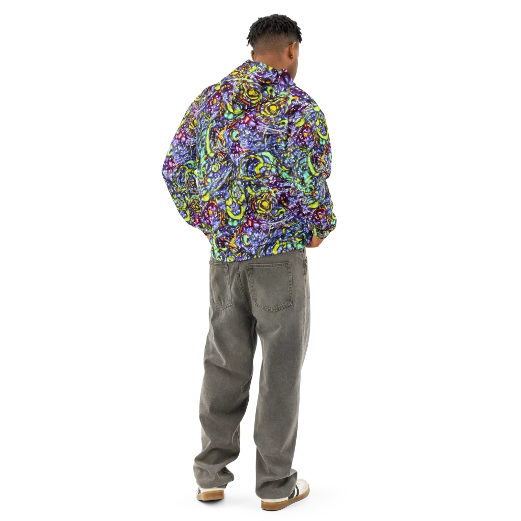 Vivid Whirlpool on Cotton Hoodie — Back