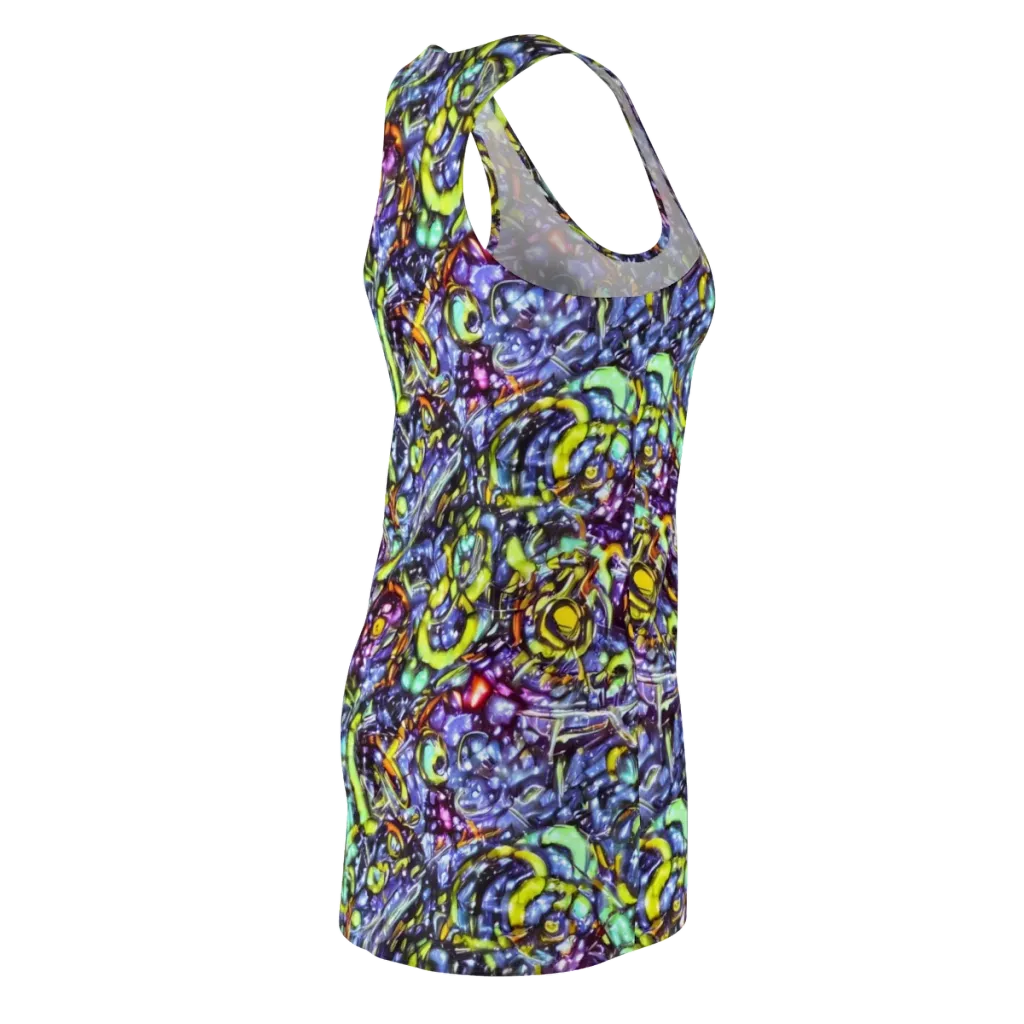 Vivid Whirlpool on Racerback Dress — Back Side