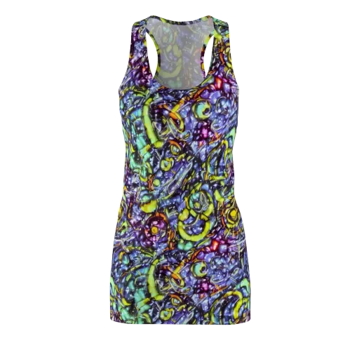 Vivid Whirlpool on a Racerback Dress