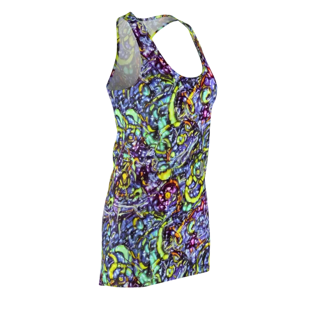 Vivid Whirlpool on Racerback Dress — Front Side