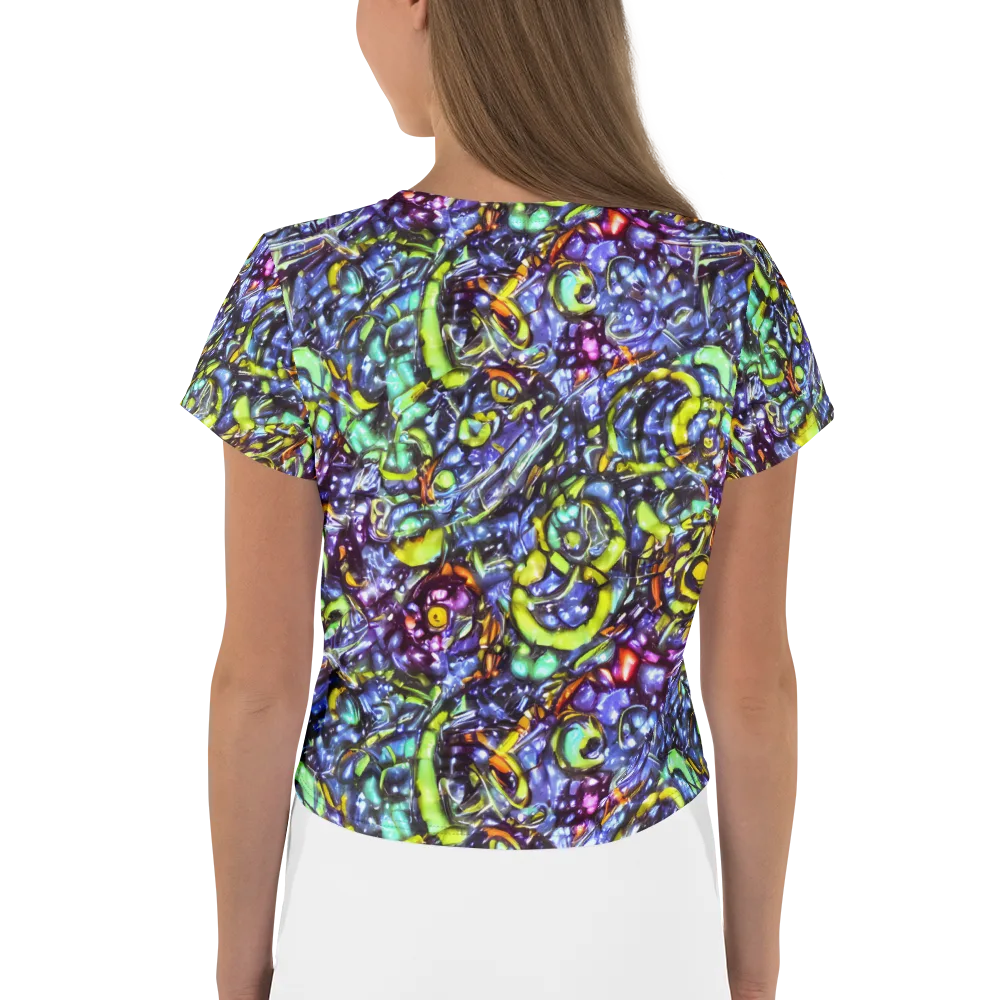 Vivid Whirlpool on Crop Tee — Back