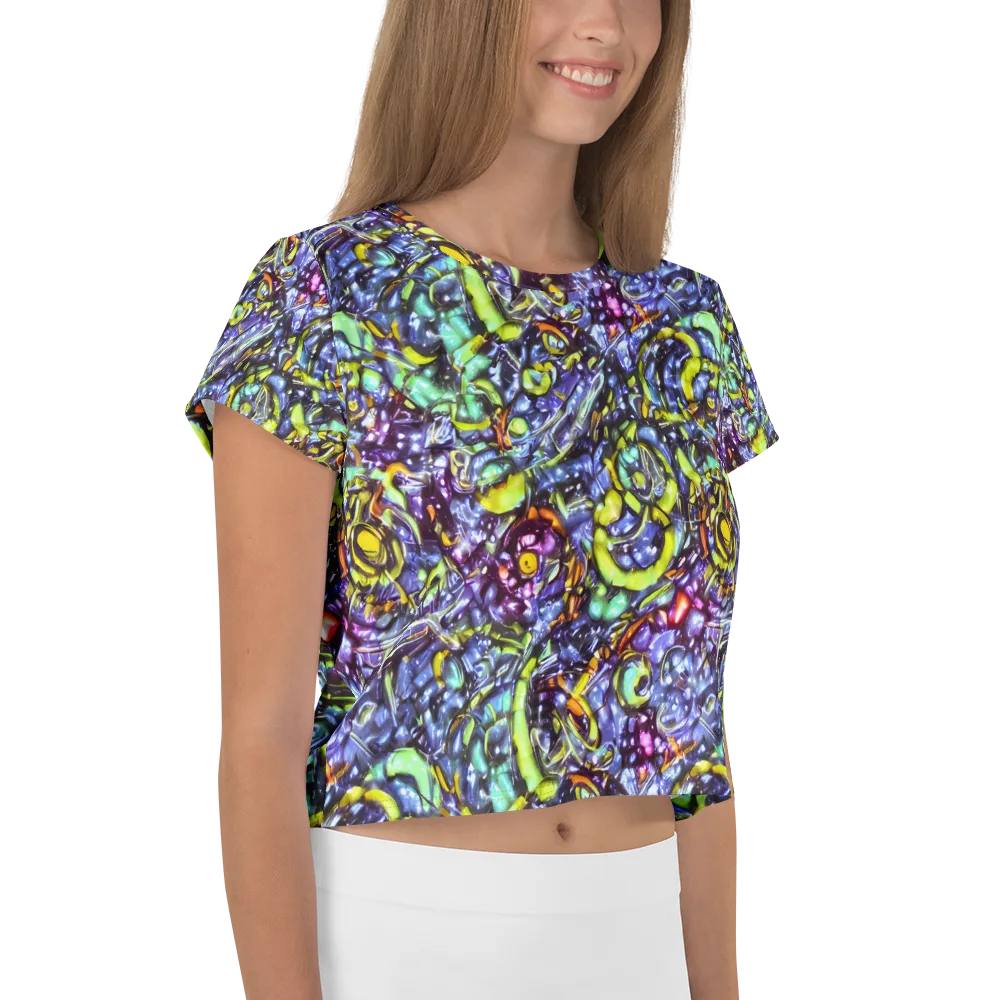 Vivid Whirlpool on Crop Tee — Right