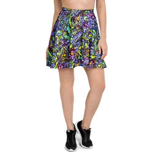 Vivid Whirlpool on a Skater Skirt