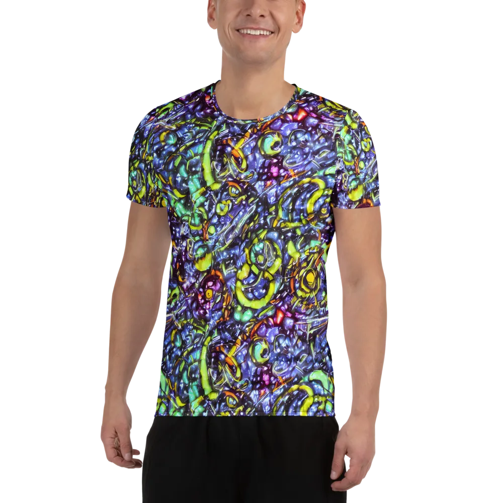 Vivid Whirlpool on Men's Athletic T-Shirt — Front