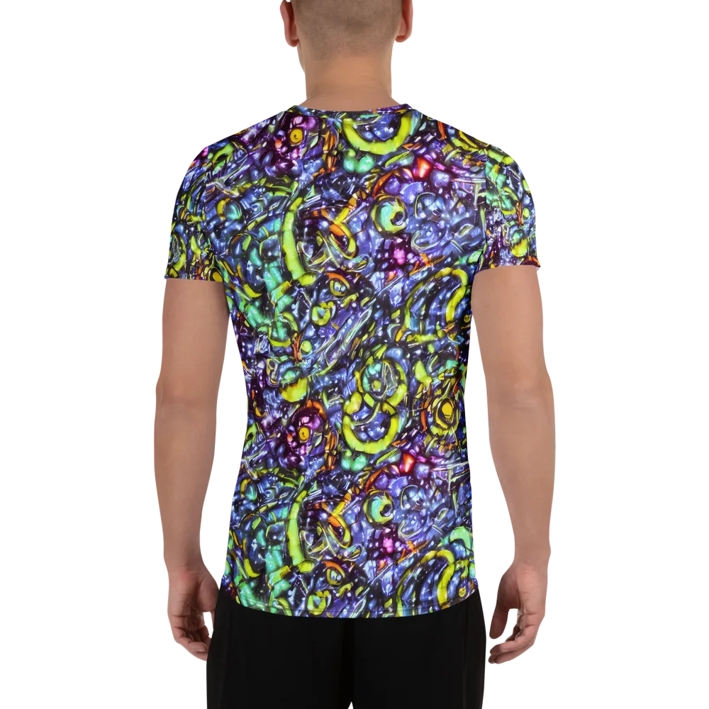 Vivid Whirlpool on Men's Athletic T-Shirt — Back