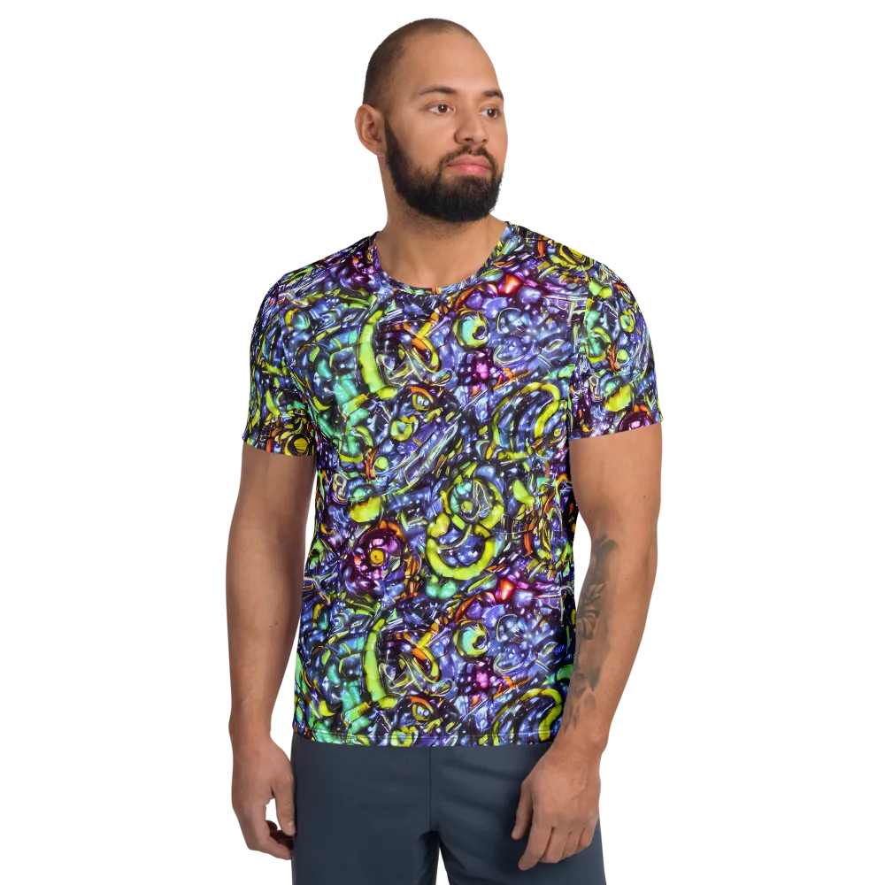 Vivid Whirlpool on Men's Athletic T-Shirt — Front
