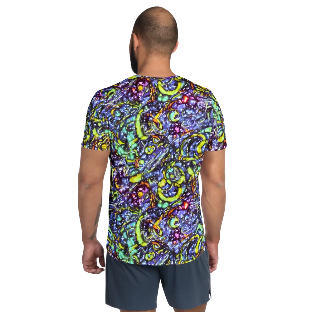 Vivid Whirlpool on Men's Athletic T-Shirt — Back
