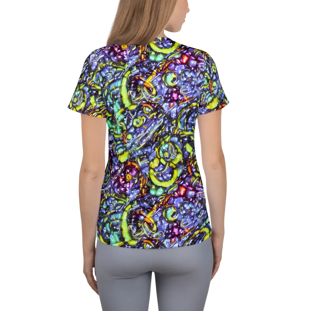 Vivid Whirlpool on Women's Athletic T-Shirt — Back