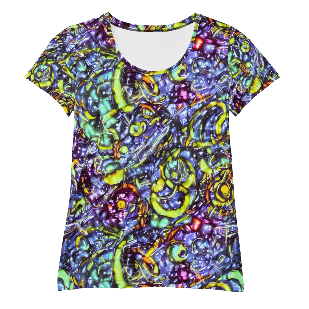 Vivid Whirlpool on Women's Athletic T-Shirt — Front