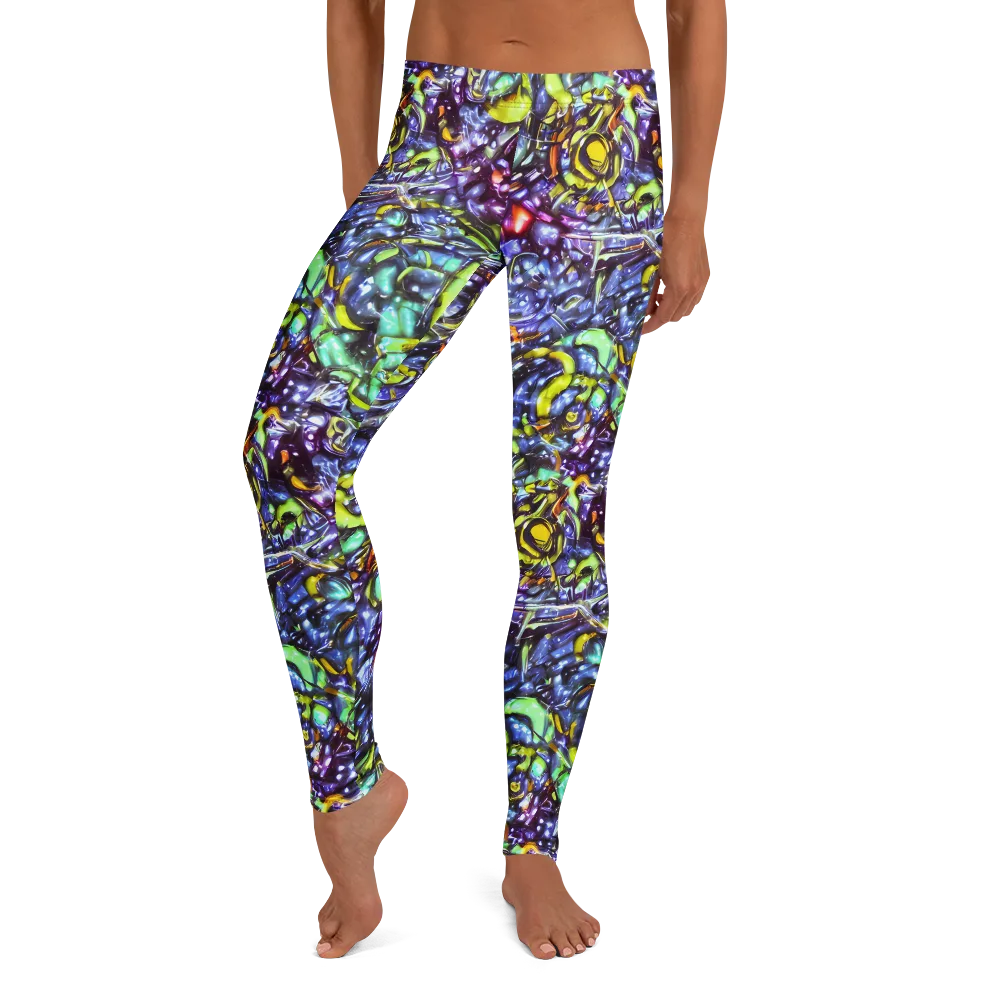 Vivid Whirlpool on Leggings — Front