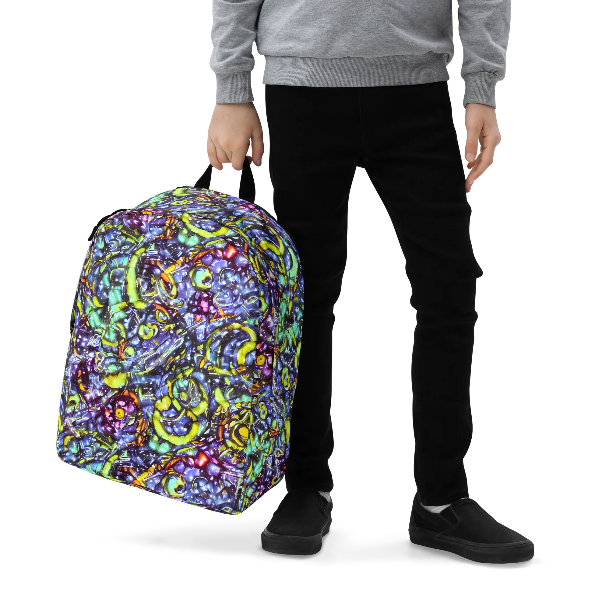 Vivid Whirlpool on Minimalist Backpack — Zoomed-in