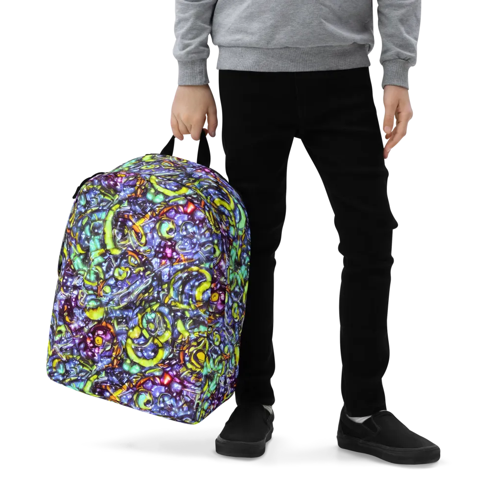 Vivid Whirlpool on Minimalist Backpack — Zoomed-in