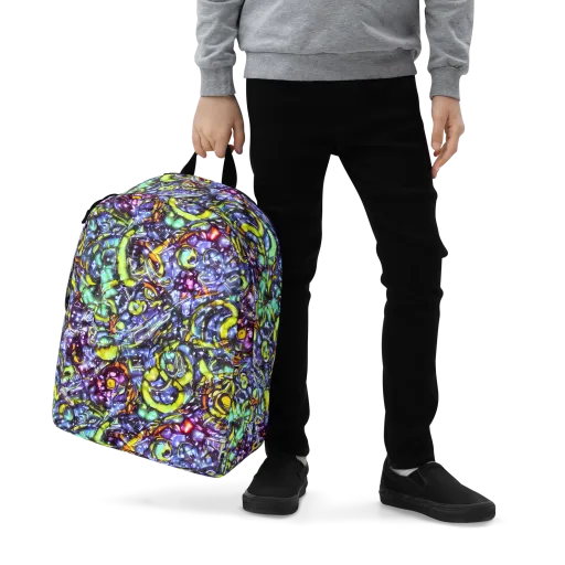 Vivid Whirlpool on a Minimalist Backpack
