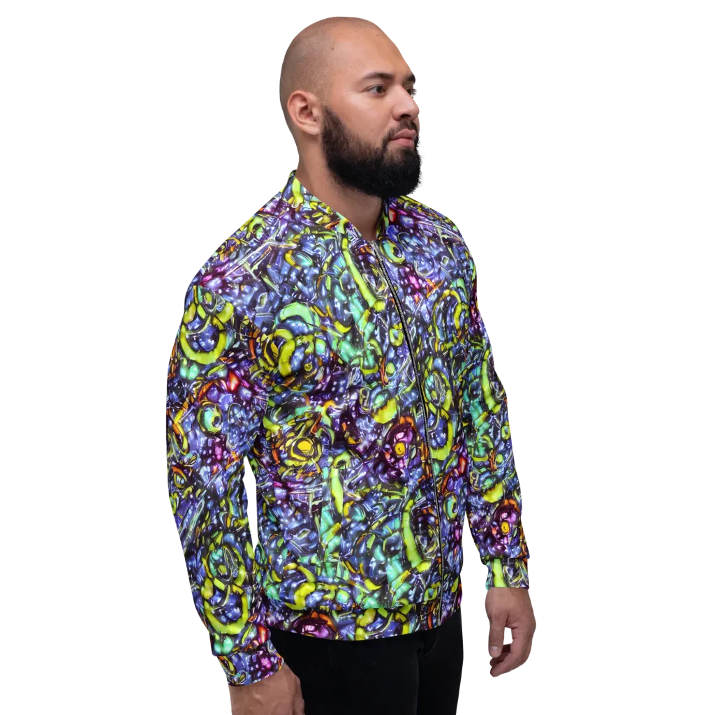 Vivid Whirlpool on Bomber Jacket — Right