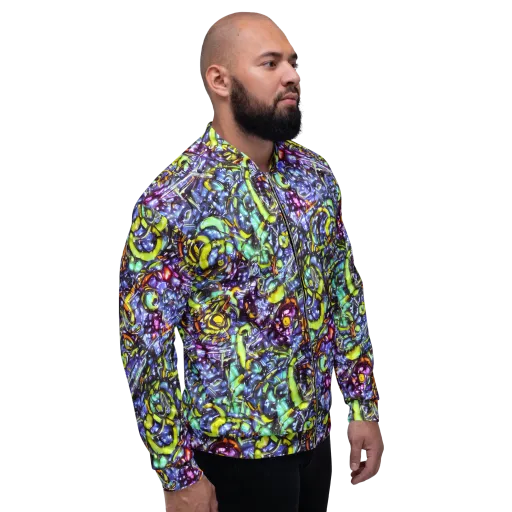 Vivid Whirlpool on a Bomber Jacket