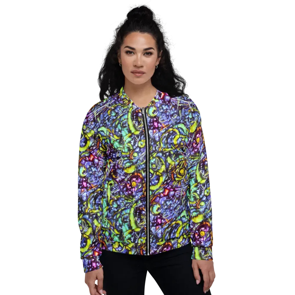 Vivid Whirlpool on Bomber Jacket — Front