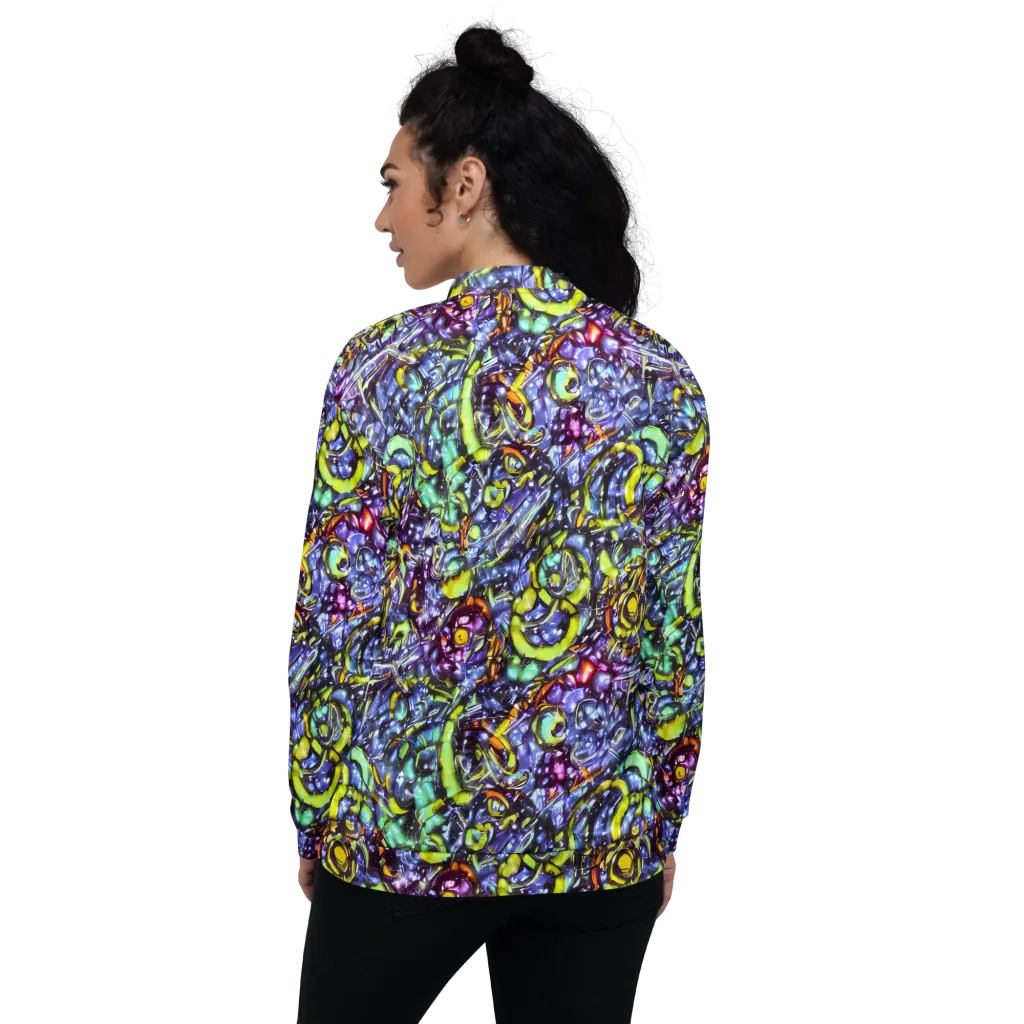 Vivid Whirlpool on Bomber Jacket — Back