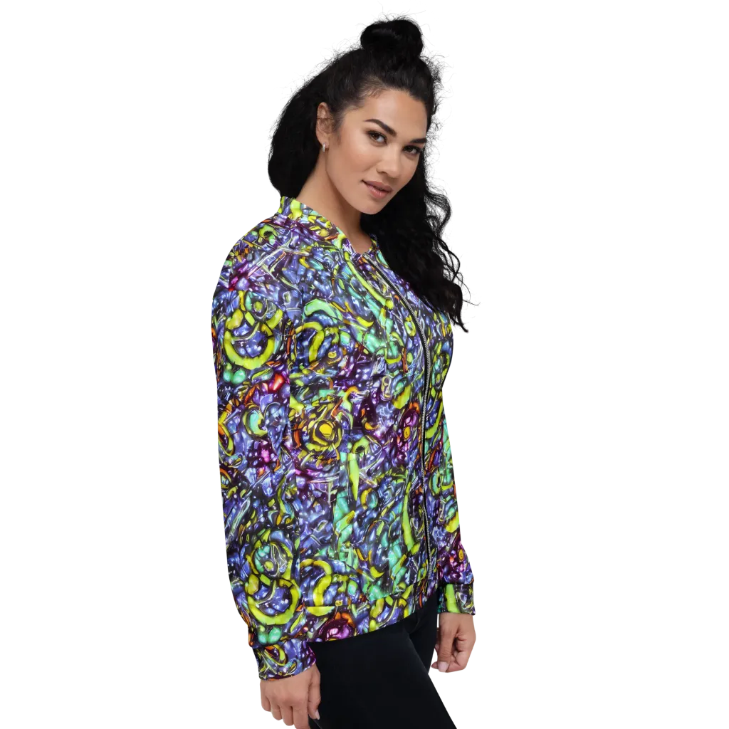 Vivid Whirlpool on Bomber Jacket — Right