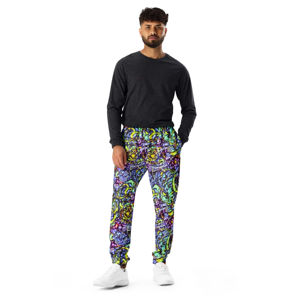 Vivid Whirlpool on Men's Joggers — Front