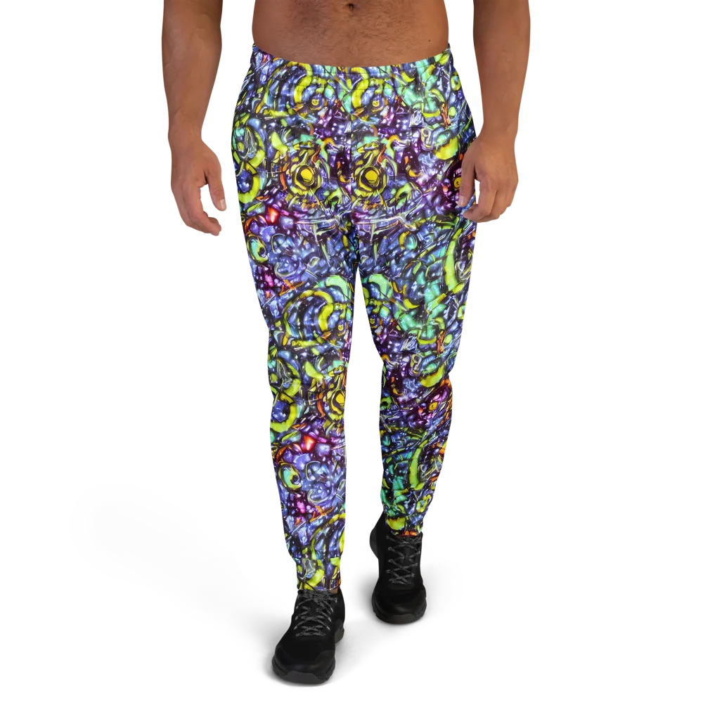 Vivid Whirlpool on Men's Joggers — Front
