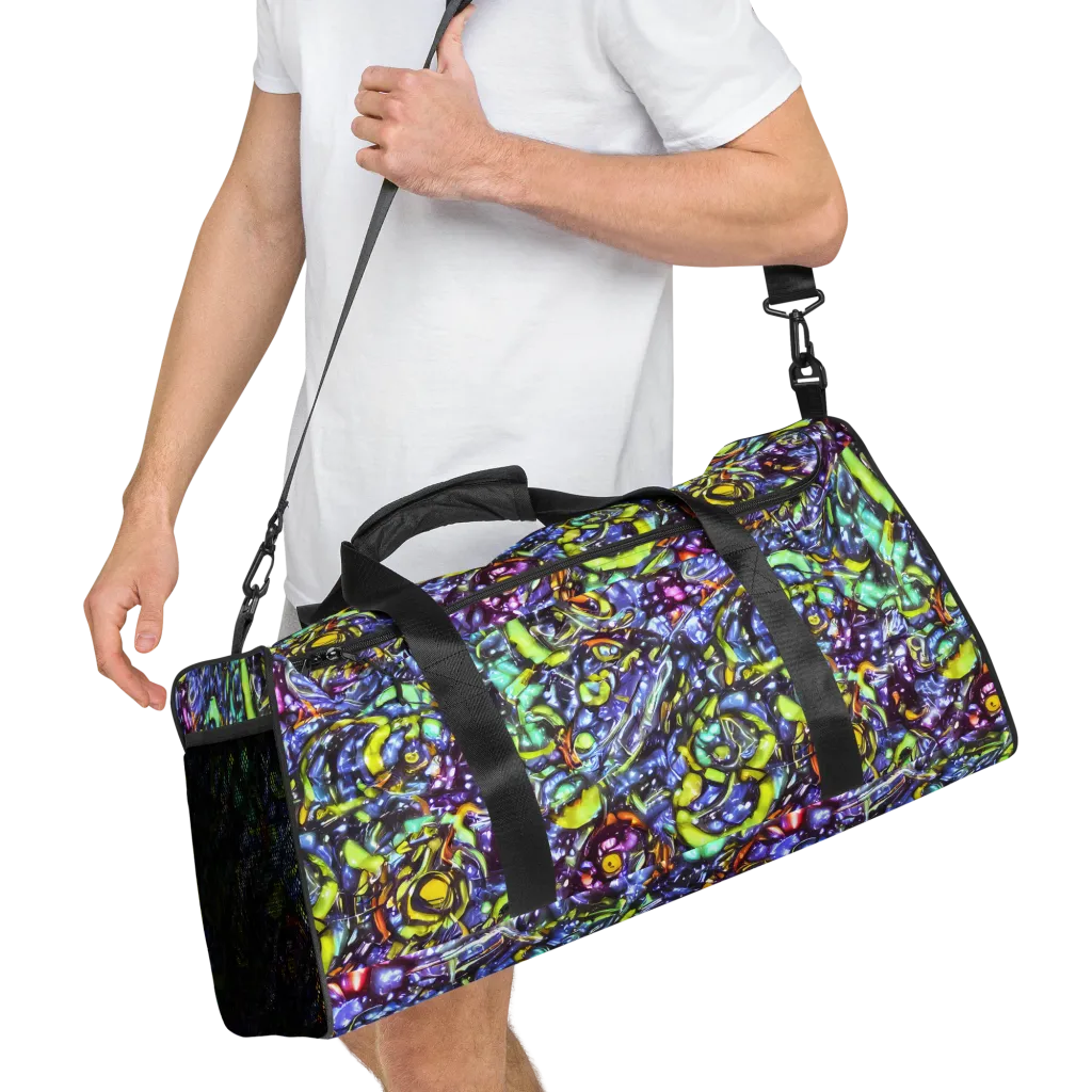 Vivid Whirlpool on Duffle Bag — Right Front