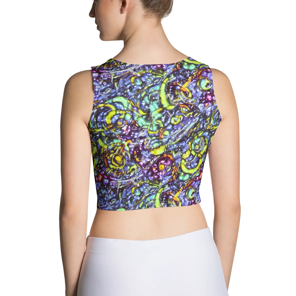 Vivid Whirlpool on Crop Top — Back