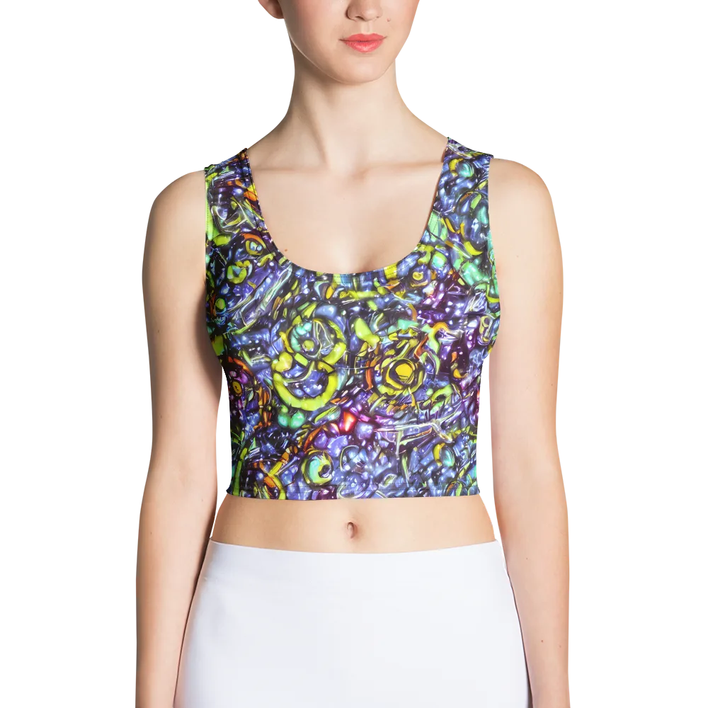 Vivid Whirlpool on Crop Top — Front