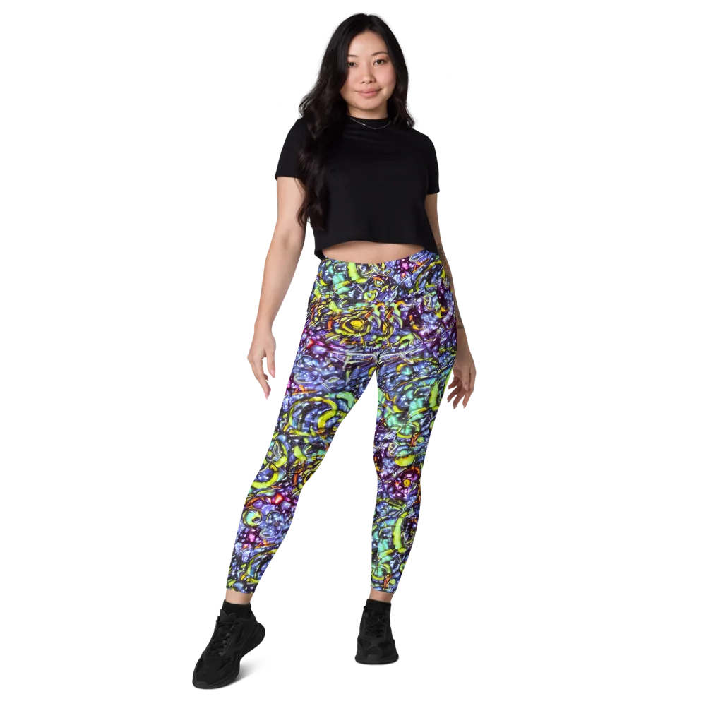 Vivid Whirlpool on Leggings with Pockets — Front