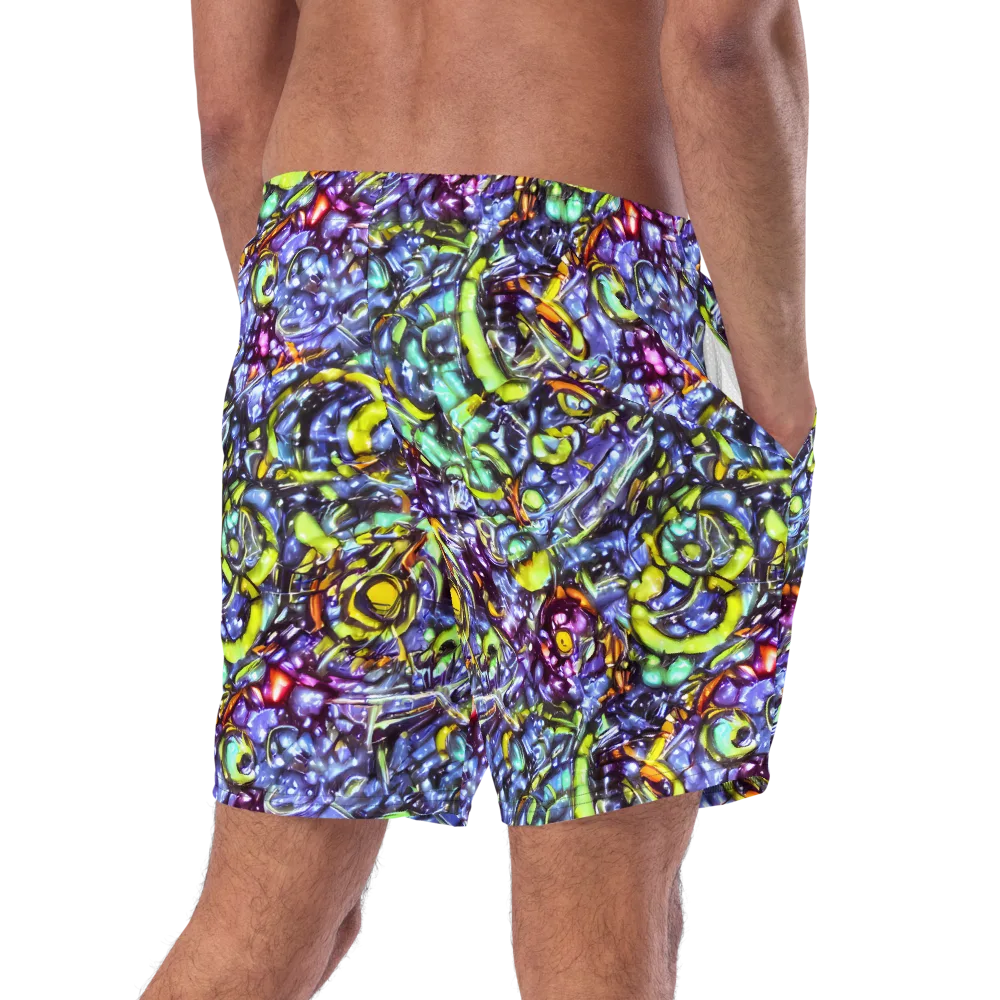 Vivid Whirlpool on Swim Trunks — Right Back