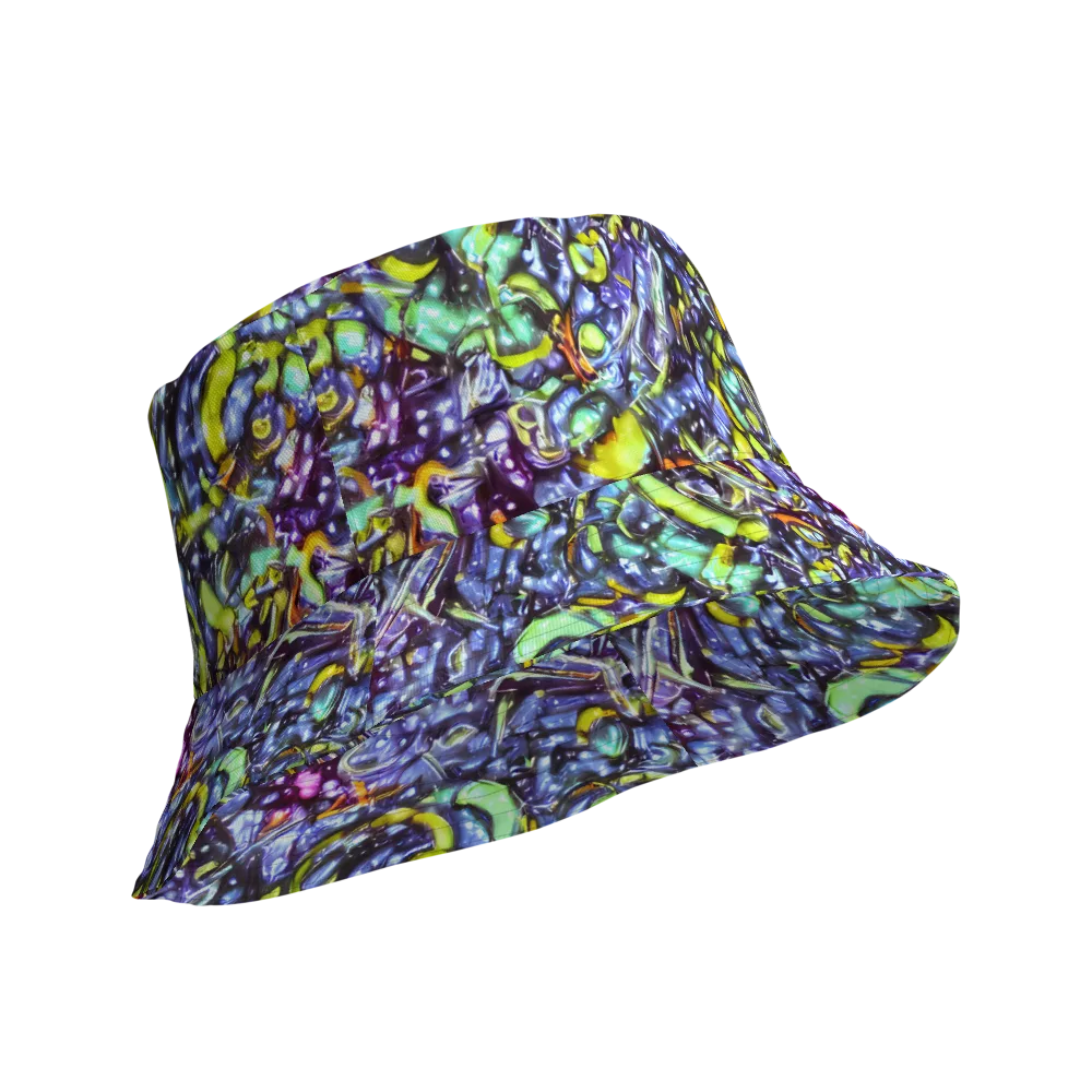 Vivid Whirlpool on Reversible Bucket Hat — Product details Outside