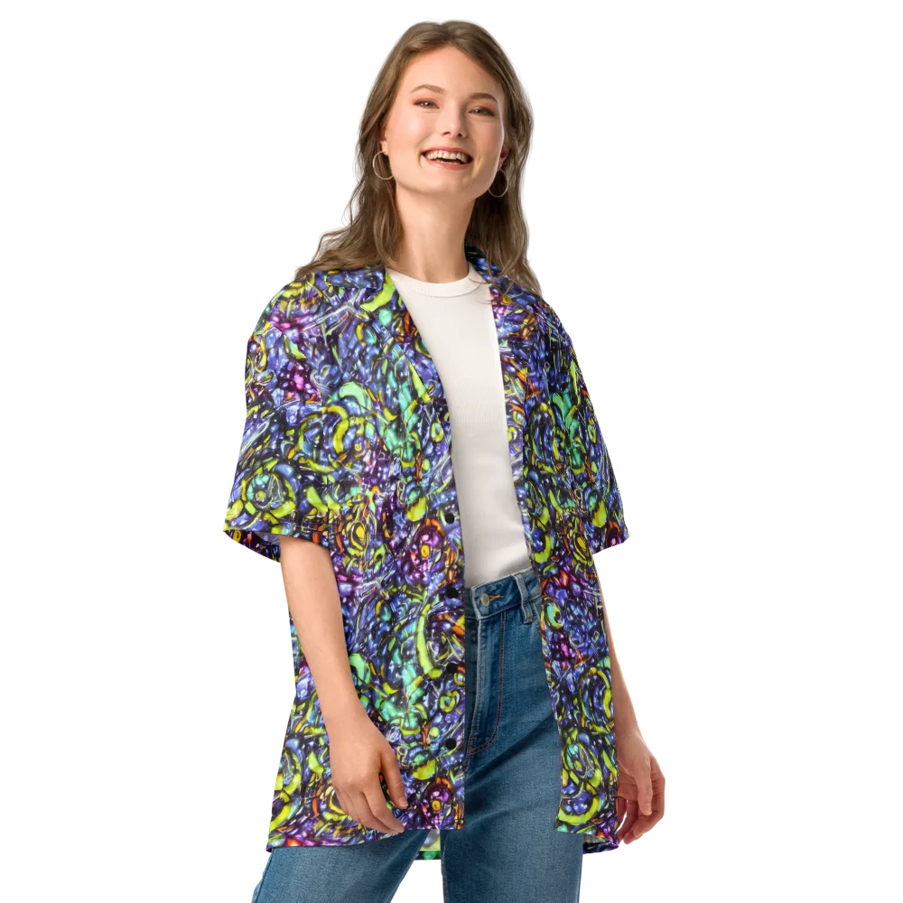 Vivid Whirlpool on Button Shirt — Front