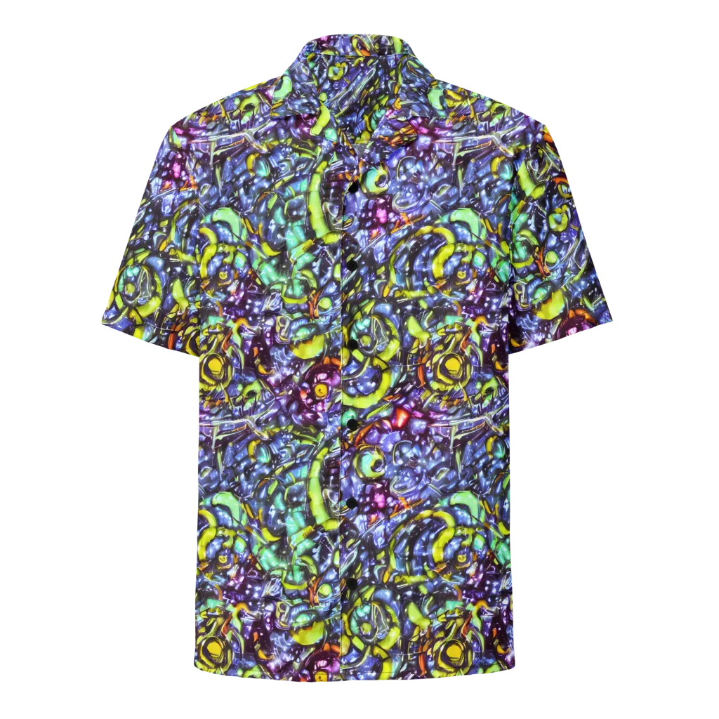 Vivid Whirlpool on Button Shirt — Front