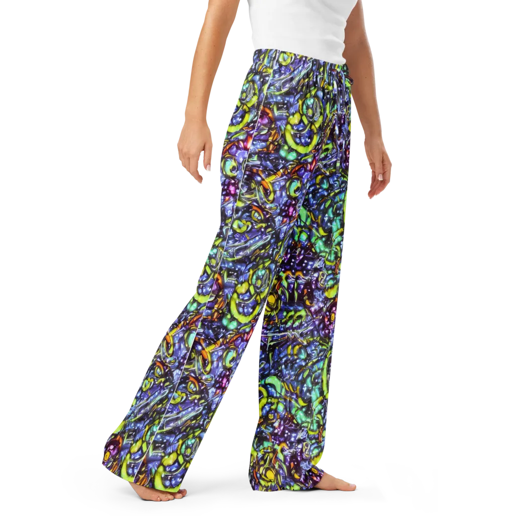 Vivid Whirlpool on Women's Pajama Pants — Right Front