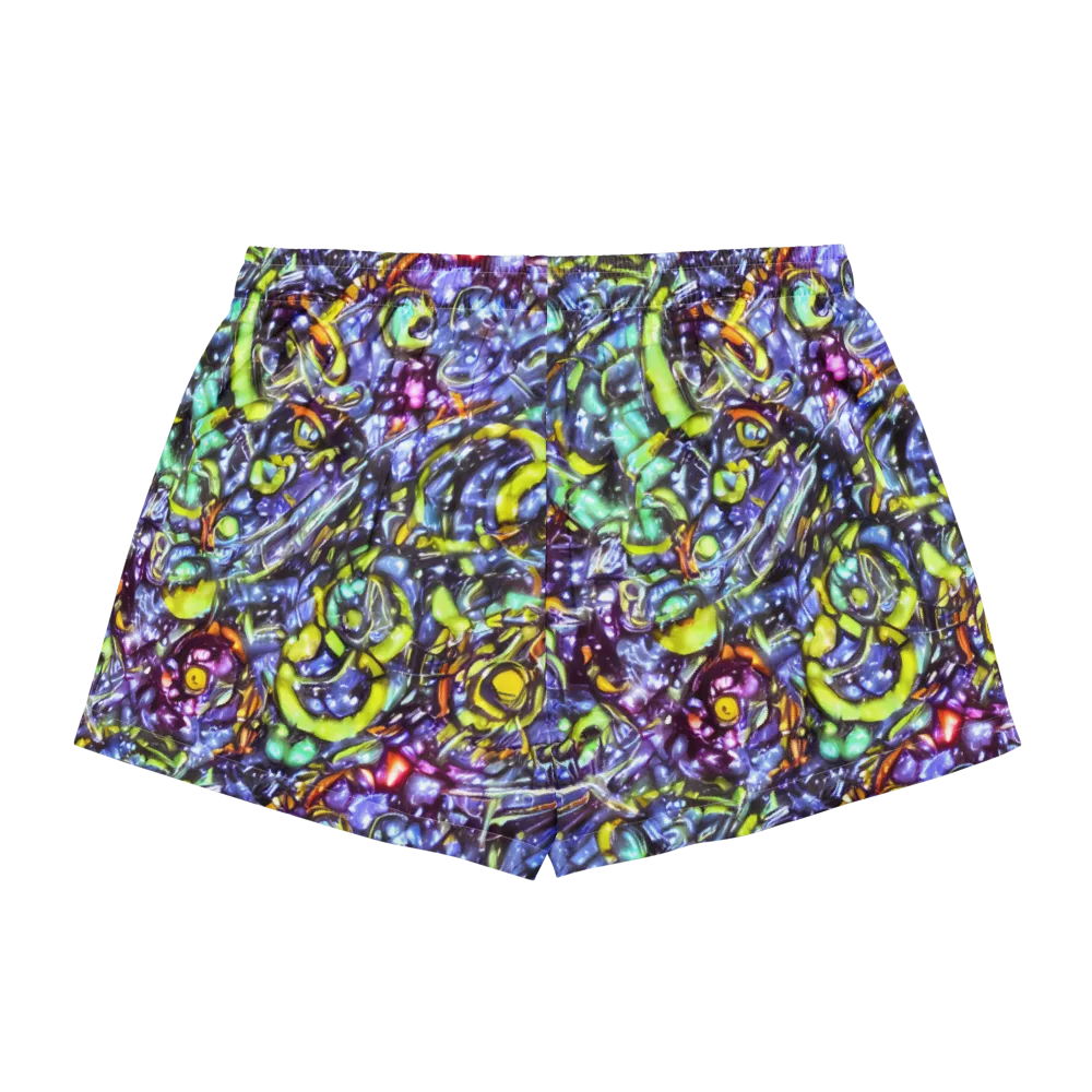 Vivid Whirlpool on Women's Pajama Shorts — Back