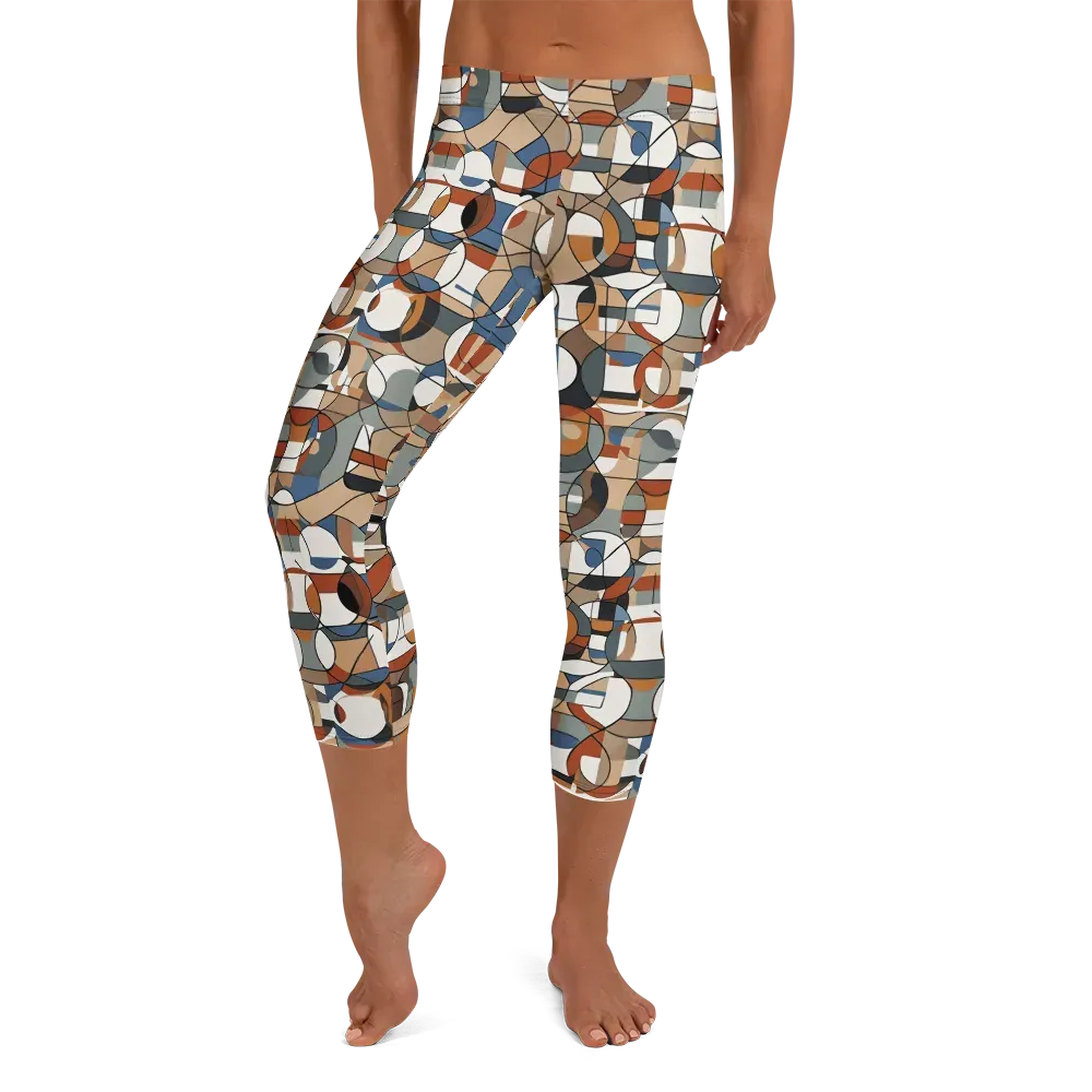Contour Mosaic on Capri Leggings — Front