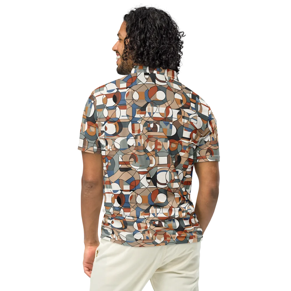 Contour Mosaic on Men's Slim Fit Polo Shirt — Back