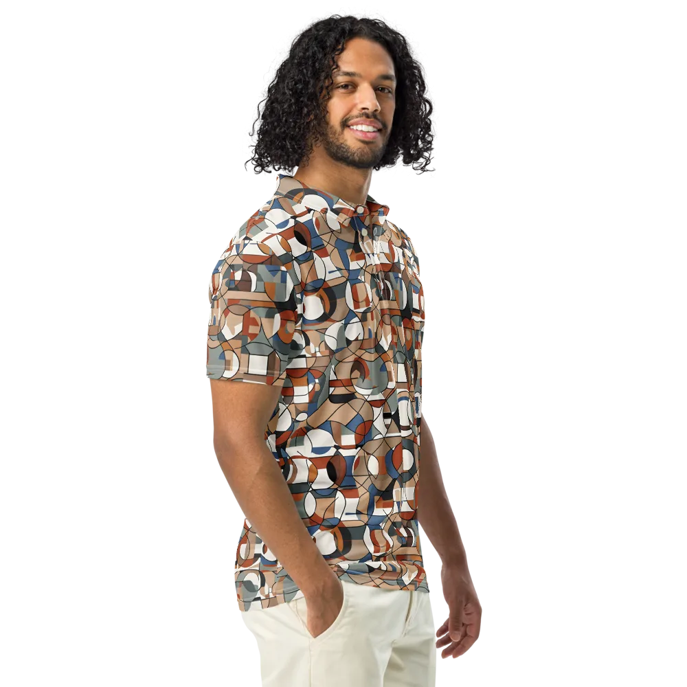 Contour Mosaic on Men's Slim Fit Polo Shirt — Right Front