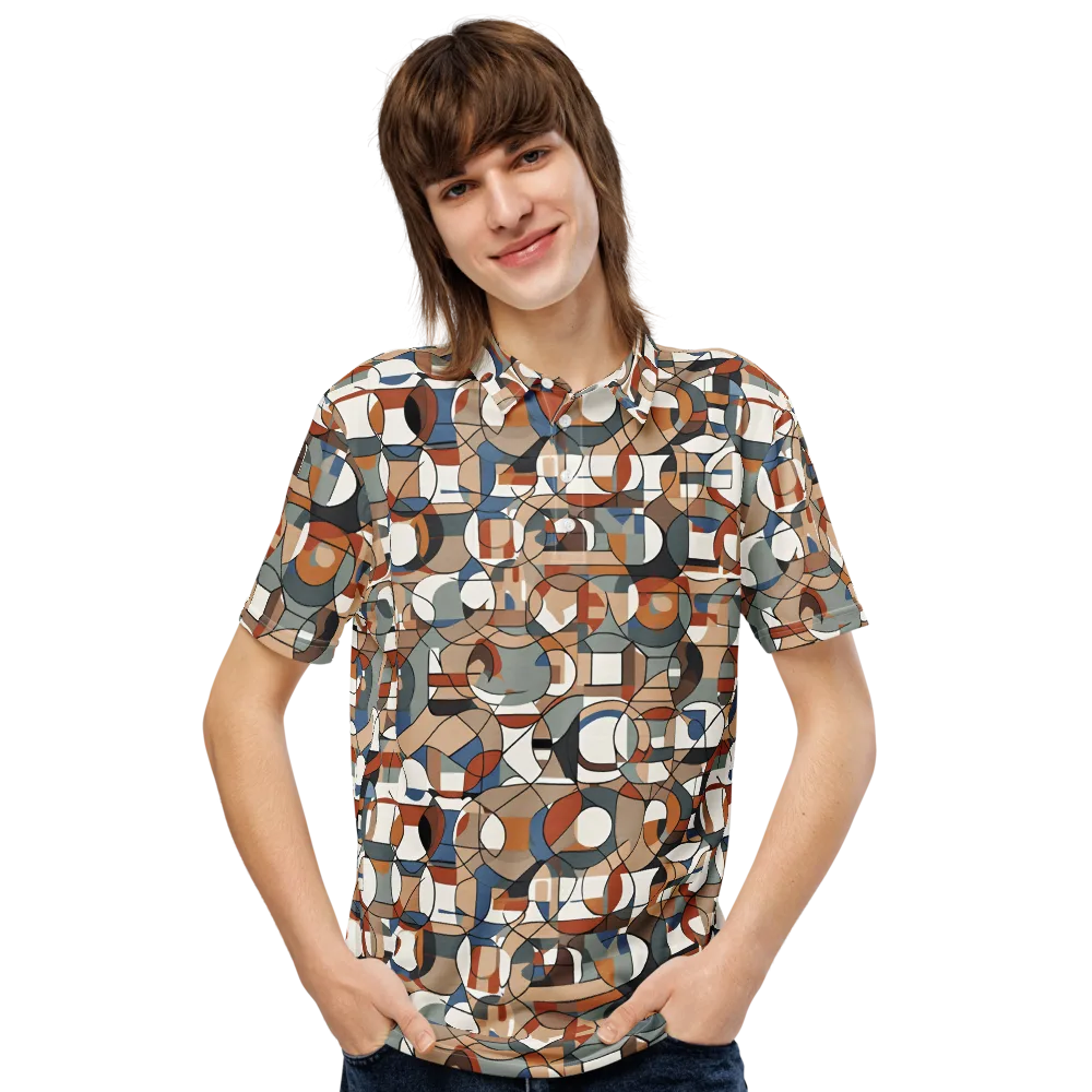 Contour Mosaic on Men's Slim Fit Polo Shirt — Front