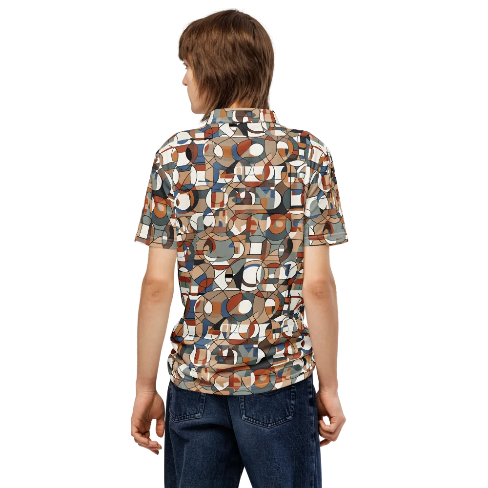 Contour Mosaic on Men's Slim Fit Polo Shirt — Back
